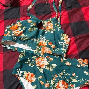 flower bathing suit